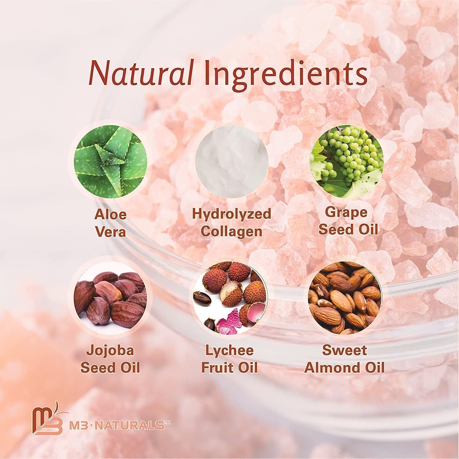 Himalayan Salt Scrub, Face, Foot Body Exfoliator with Collagen and Stem Cells Beauty & Personal Care