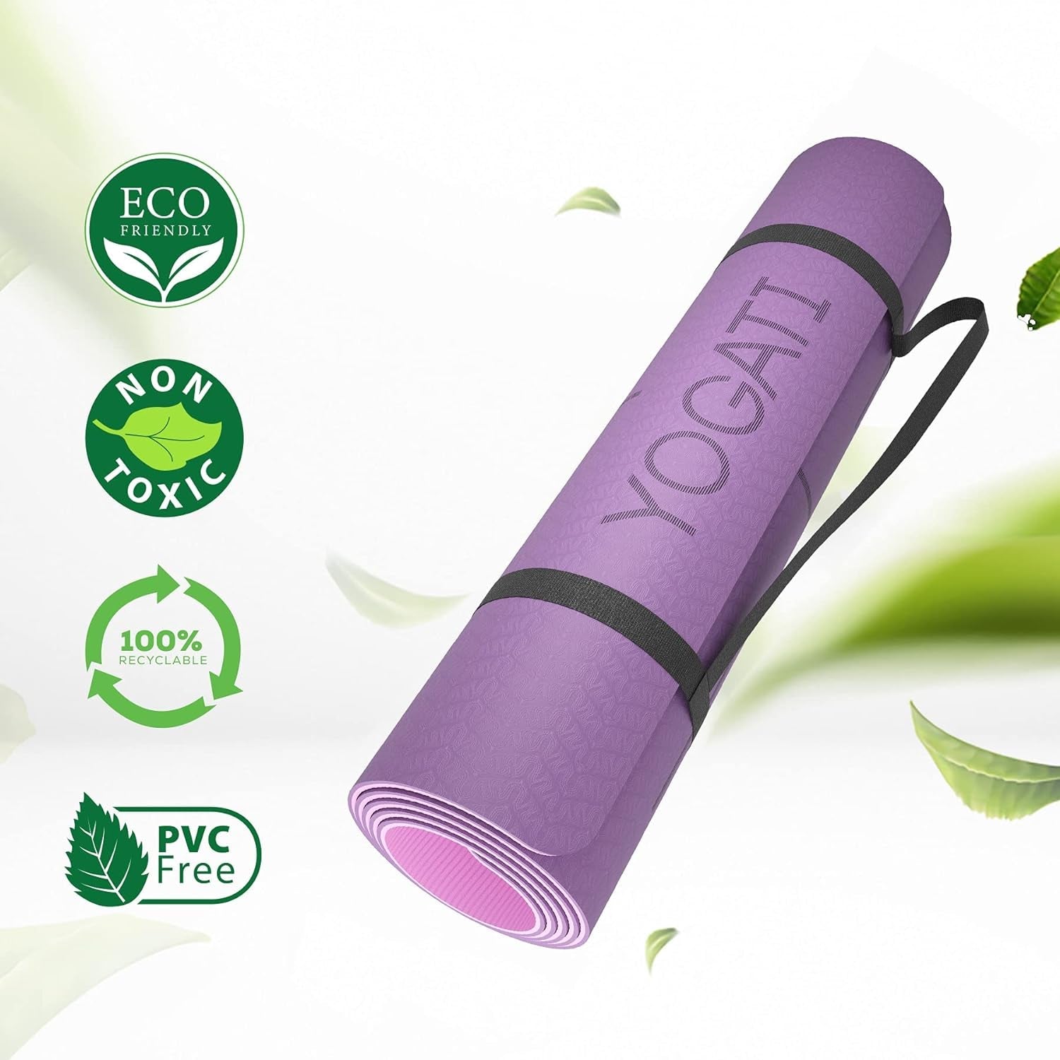 Yoga Mats for Home Workout. Non Slip Yoga Mat with Strap. Thick Yoga Mats for Women and Men. Pilates Mat Ideal for Fitness and Gym. Exercise Mat Thick. Yoga Mat Thick. Workout Mat. Yoga Matt