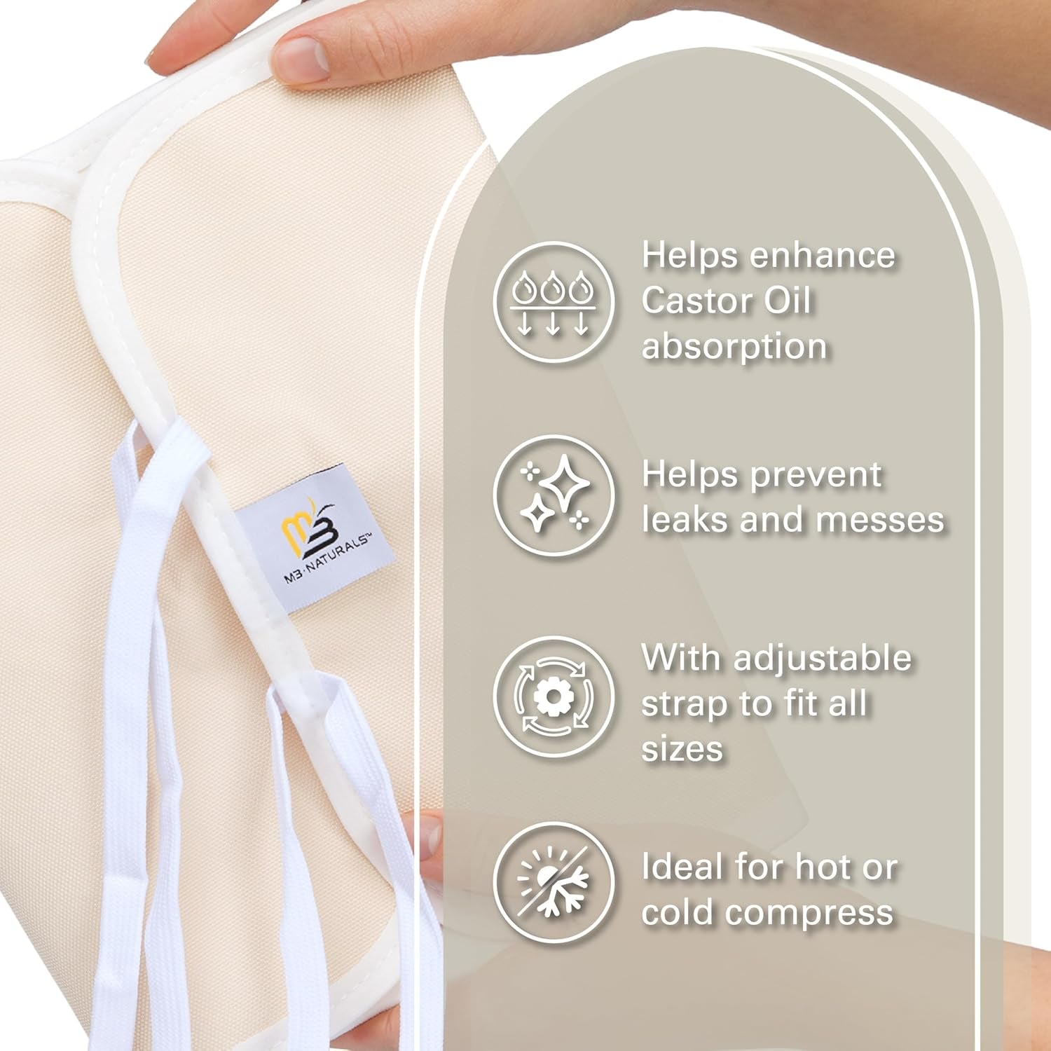 Castor Oil Wrap - Organic Cotton Wellness & Relaxation.