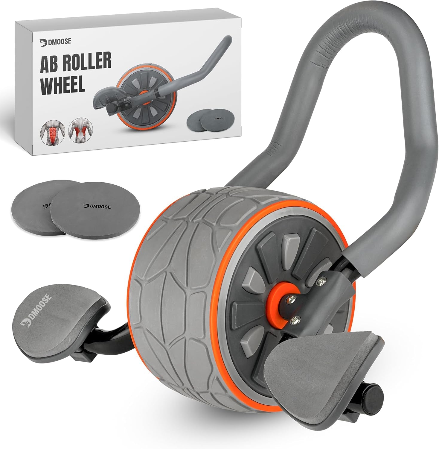 Ab Roller Wheel with Elbow Support & 2 Knee Pads - Abdominal Trainer for Core Workout - Perfect Abs Workout Equipment for Home and Gym - Flex Exercise Roller for Men and Women
