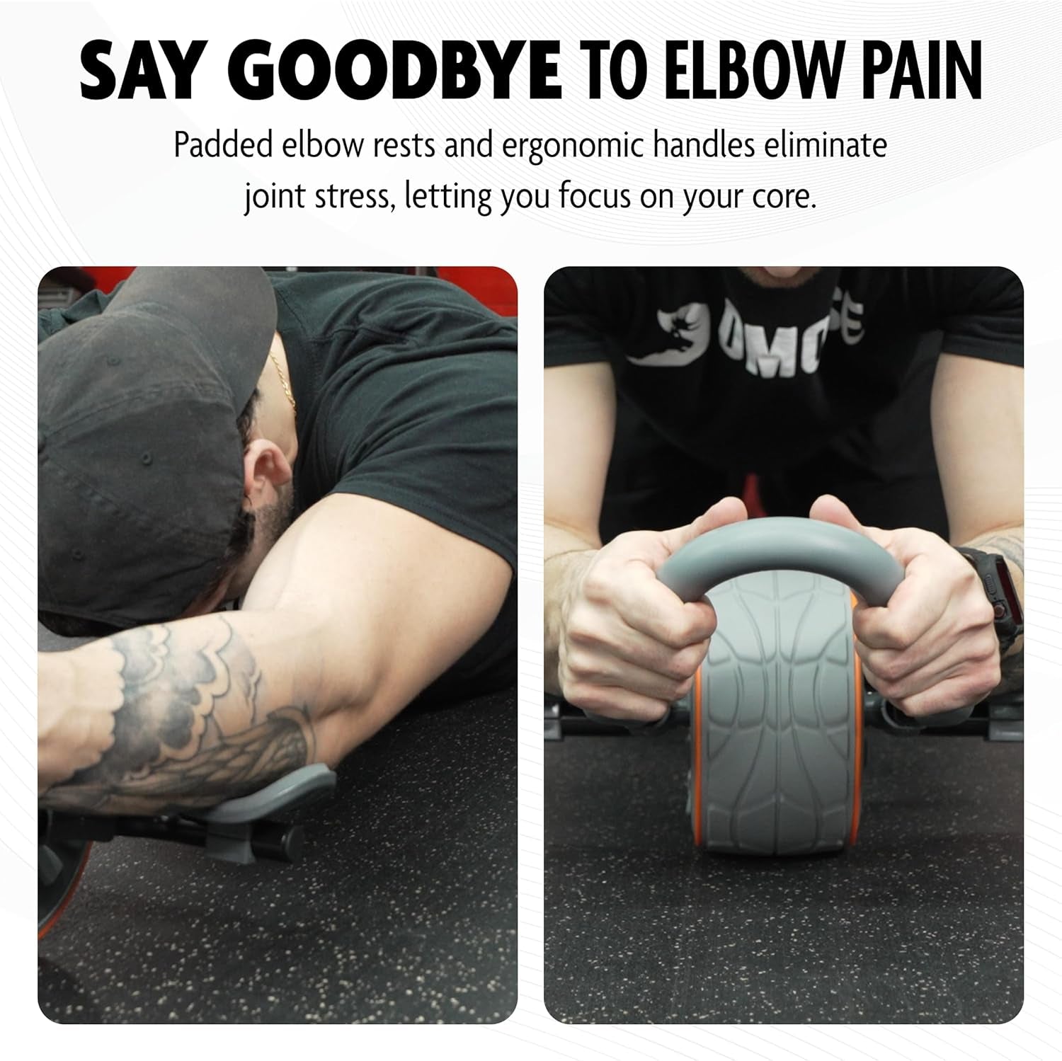 Ab Roller Wheel with Elbow Support & 2 Knee Pads - Abdominal Trainer for Core Workout - Perfect Abs Workout Equipment for Home and Gym - Flex Exercise Roller for Men and Women