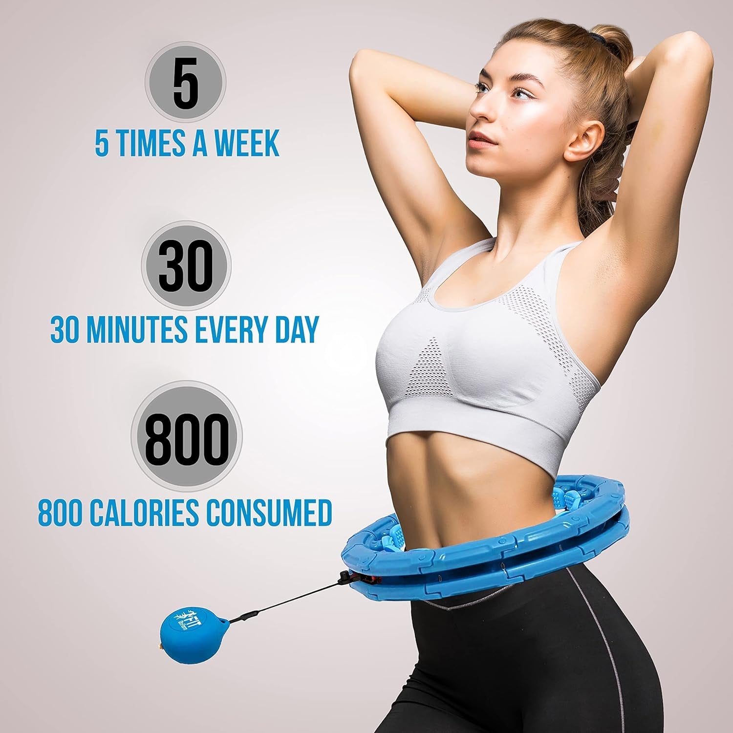 Infinity Weighted Hula Fit Hoop for Weight Loss | Core Toning