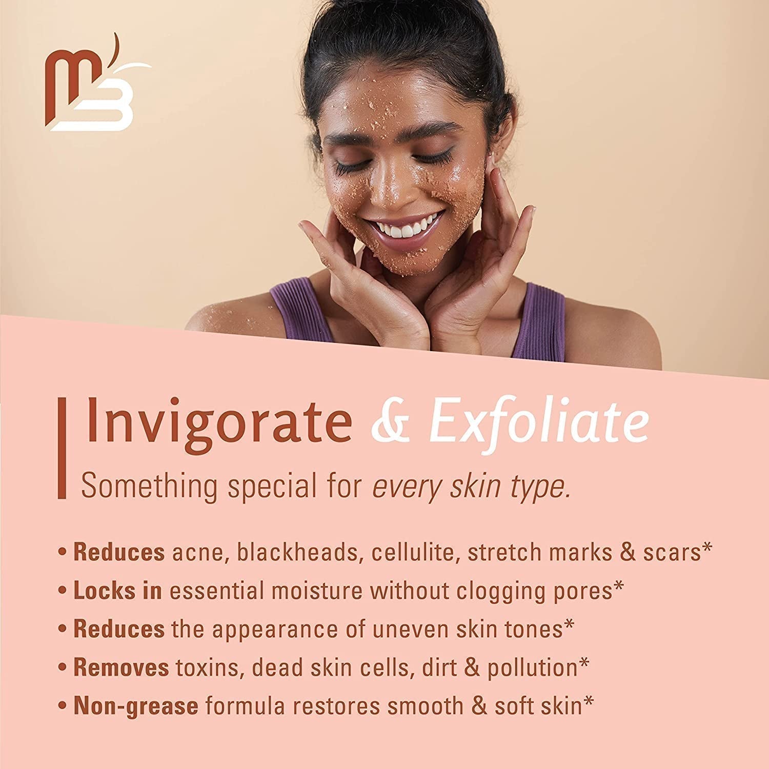 Himalayan Salt Scrub, Face, Foot Body Exfoliator with Collagen and Stem Cells Beauty & Personal Care