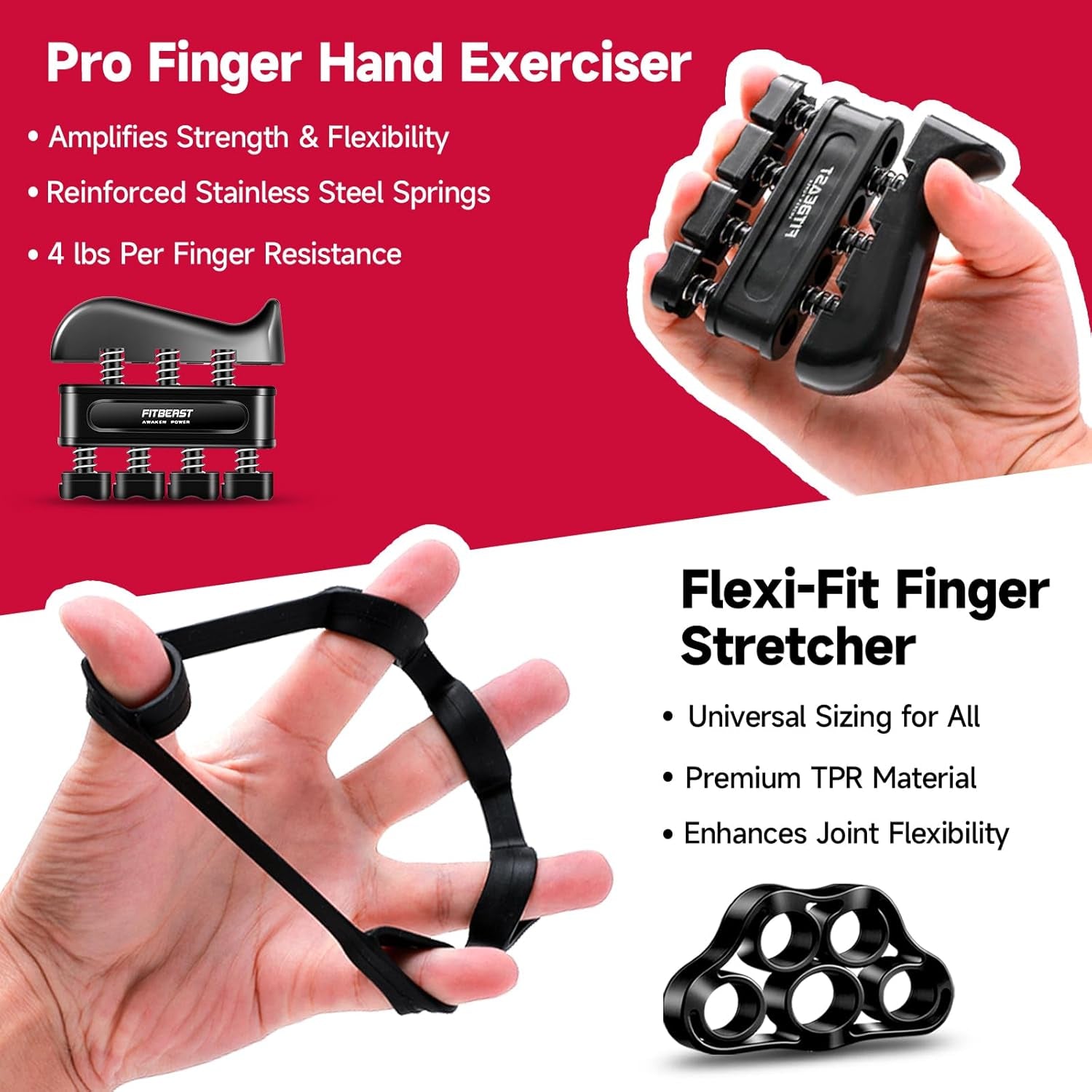 Grip Strengthener Kit – Adjustable Resistance Forearm Hand Grips.