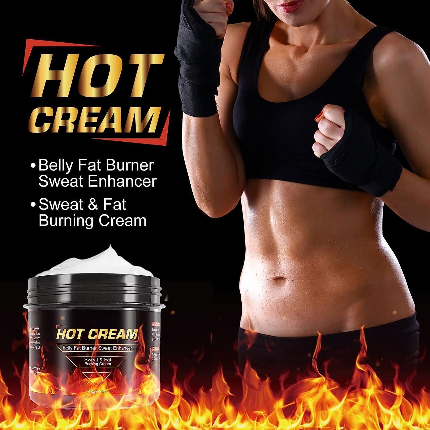 Hot Sweat Cream – Fat Burning & Workout Enhancer for Belly, Thighs & Arms