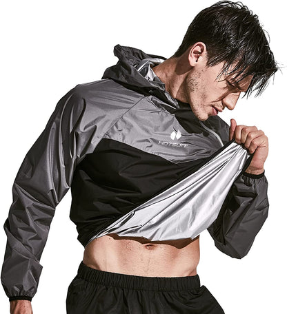 Sauna Suit for Men Sweat Sauna Jacket Pant Gym Workout Sweat Suits