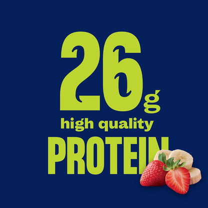 Protein Shake, Strawberry Banana, 26G Bottle, 14Oz, 12 Pack