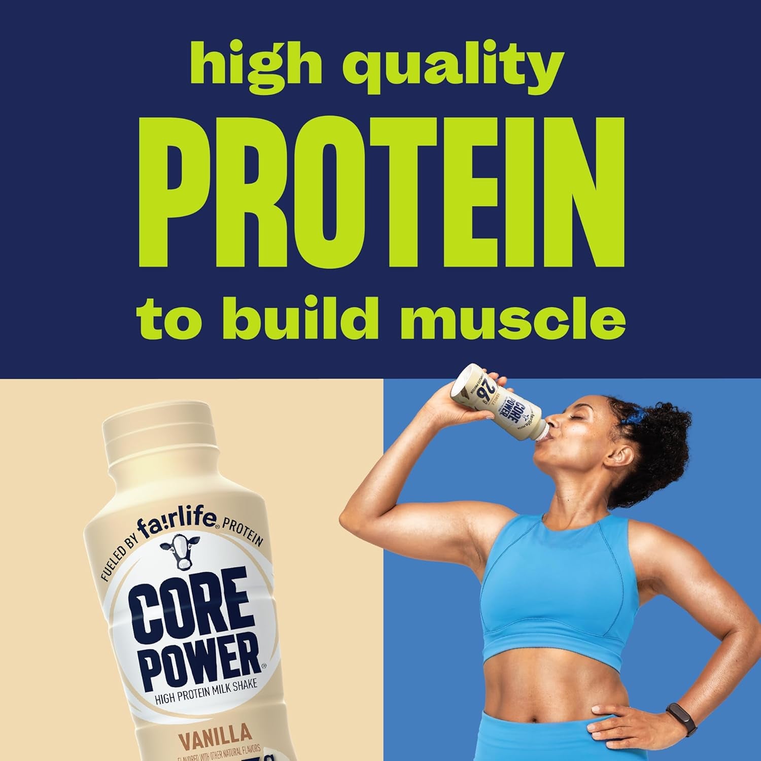 Protein Shake, Vanilla, 26G Bottle, 14Oz, 12 Pack