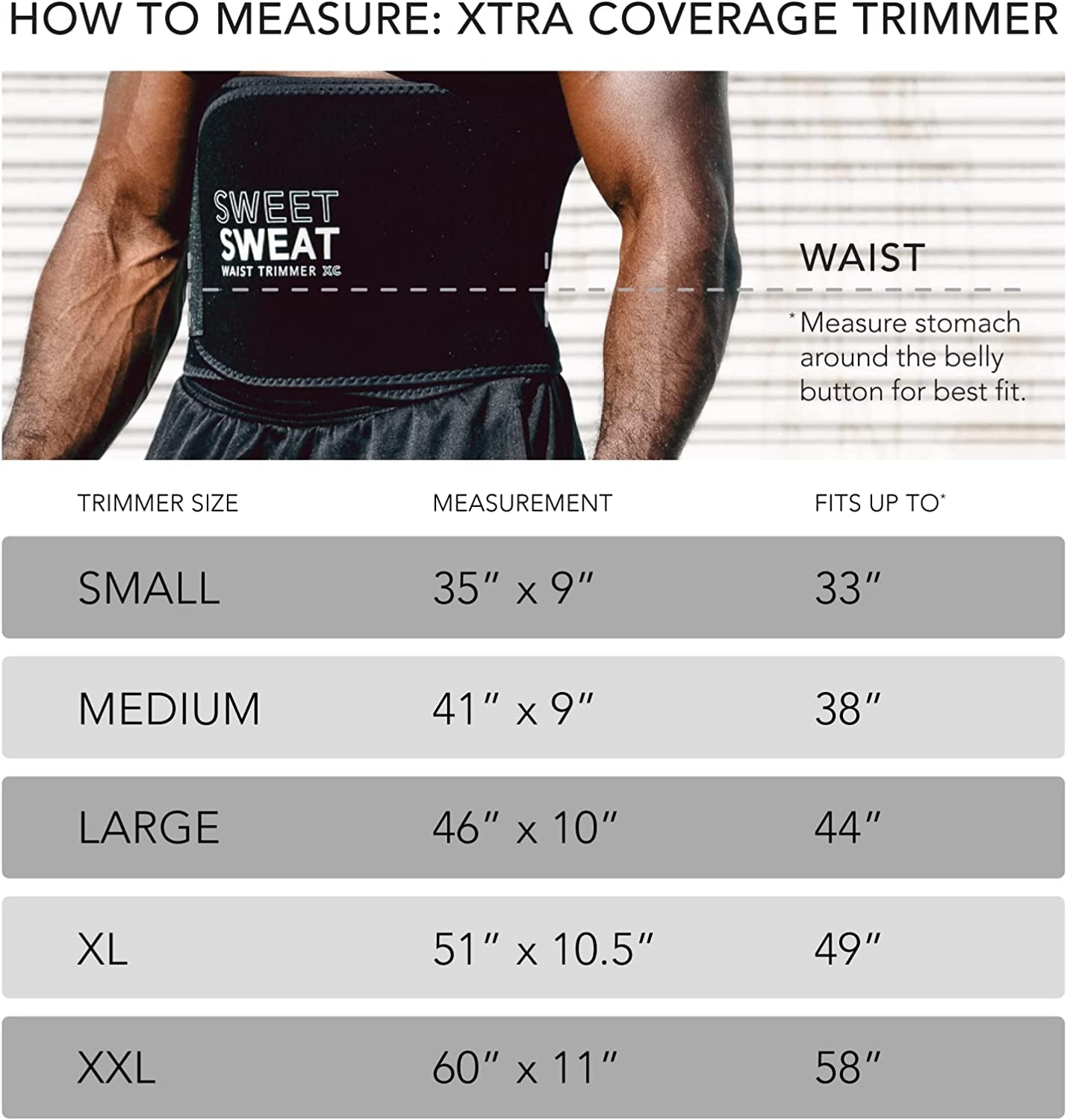 Sweet Sweat Waist Trimmer for Women and Men - Sweat Band Waist Trainer for High-Intensity Training &amp; Workouts