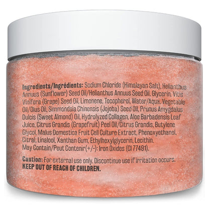 Himalayan Salt Scrub, Face, Foot, and Body Exfoliator with Collagen and Stem Cells, Exfoliating Scrub for Toning, Cellulite, and Beauty &amp; Personal Care