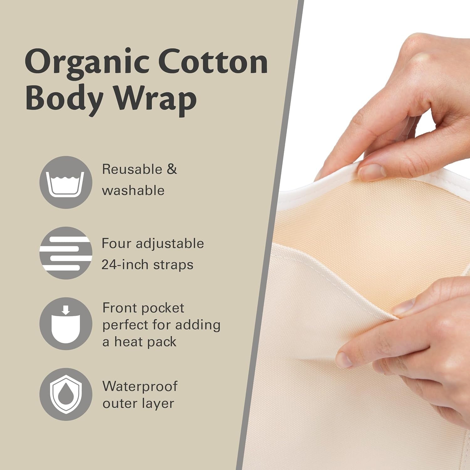 Castor Oil Wrap - Organic Cotton Wellness &amp; Relaxation.