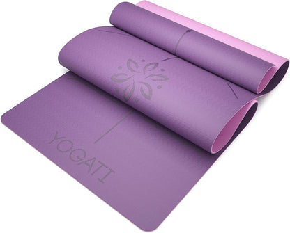 Yoga Mats for Home Workout. Non Slip Yoga Mat with Strap. Thick Yoga Mats for Women and Men. Pilates Mat Ideal for Fitness and Gym. Exercise Mat Thick. Yoga Mat Thick. Workout Mat. Yoga Matt