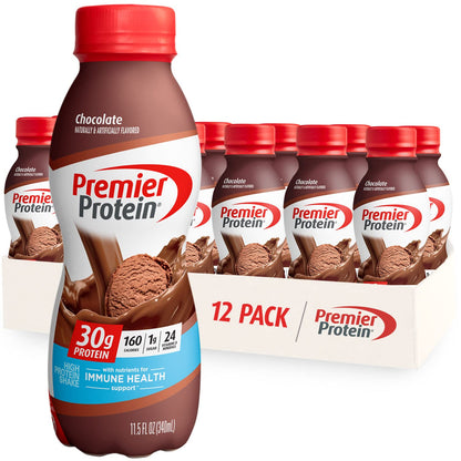 Shake, Chocolate, 30G Protein 1G Sugar 24 Vitamins Minerals Nutrients to Support Immune Health, 11.5 Fl Oz (Pack of 12)